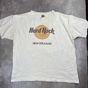 Hard Rock Cafe Shirt Adult Extra Large White Graphic New Orleans Mens